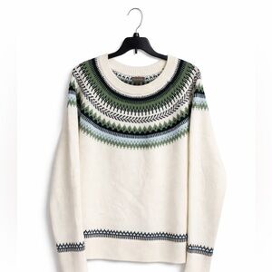 Style & Co Fair Isle Sweater XL Cozy Nordic Crewneck Winter Holiday
